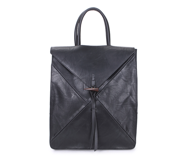 Black Ribbon Backpack Bag