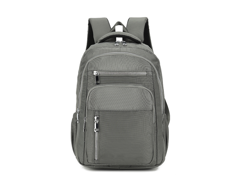 Grey Double Zip Civilian Backpack Bag