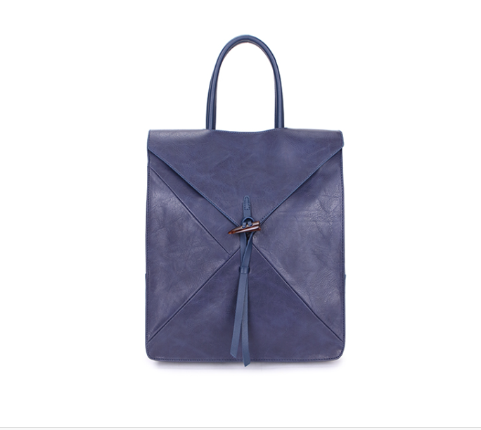 Navy Ribbon Backpack Bag